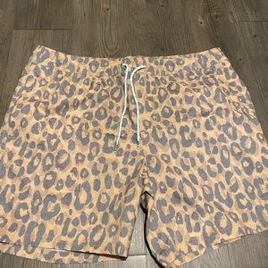 Men’s leopard swim trunks large